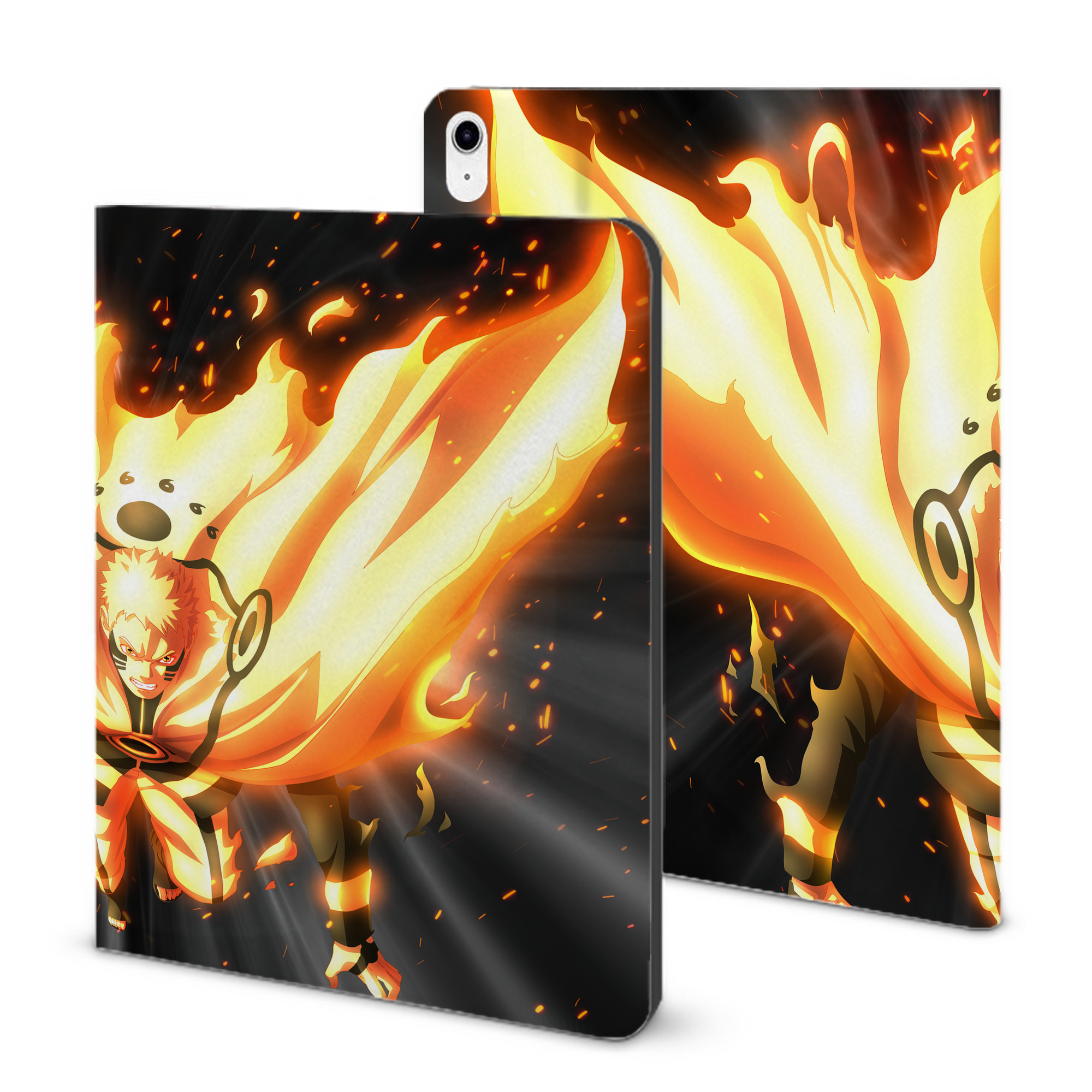 （画像用） NARUTO -ナルト- NARUTO -ナルト- 疾風伝 IPad ケース ブック型 PUレザー TPU 耐衝撃 軽量 薄型 ペン収納なし 全面保護 IPad 各モデル対応
